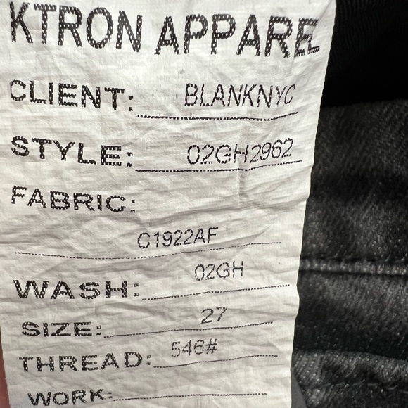 BLANKNYC Zipper Detail Black Madison Crop Pants Size 27 - Picture 7 of 13